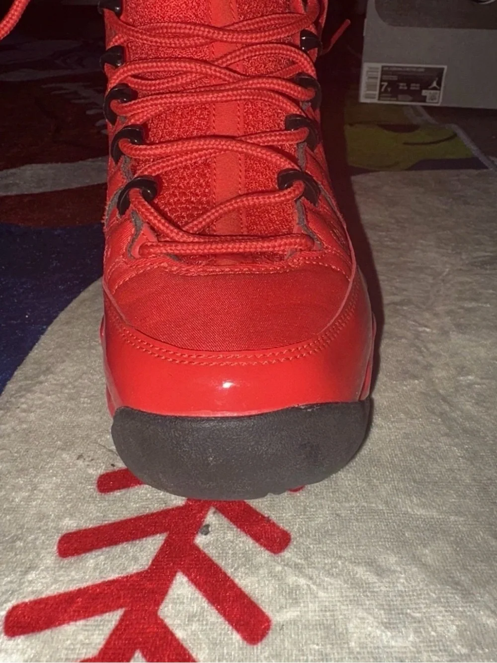 Jordan Kids Bright Red High-Top Sneakers